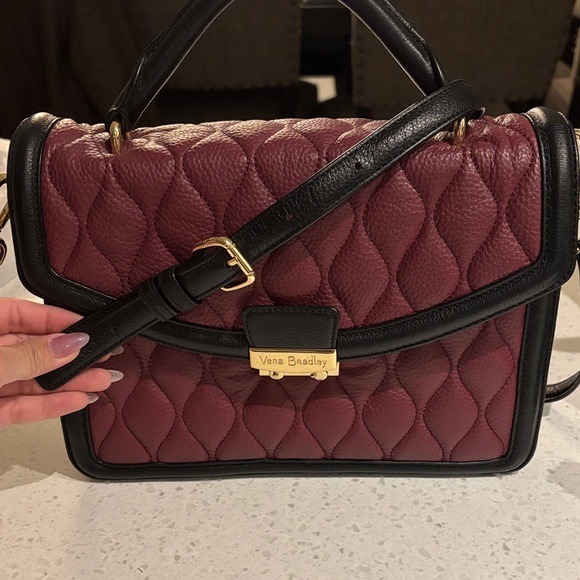 Vera Bradley Maroon Quilted Crossbody - Picture 7 of 10
